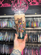 20oz handle Leopard Ghosty