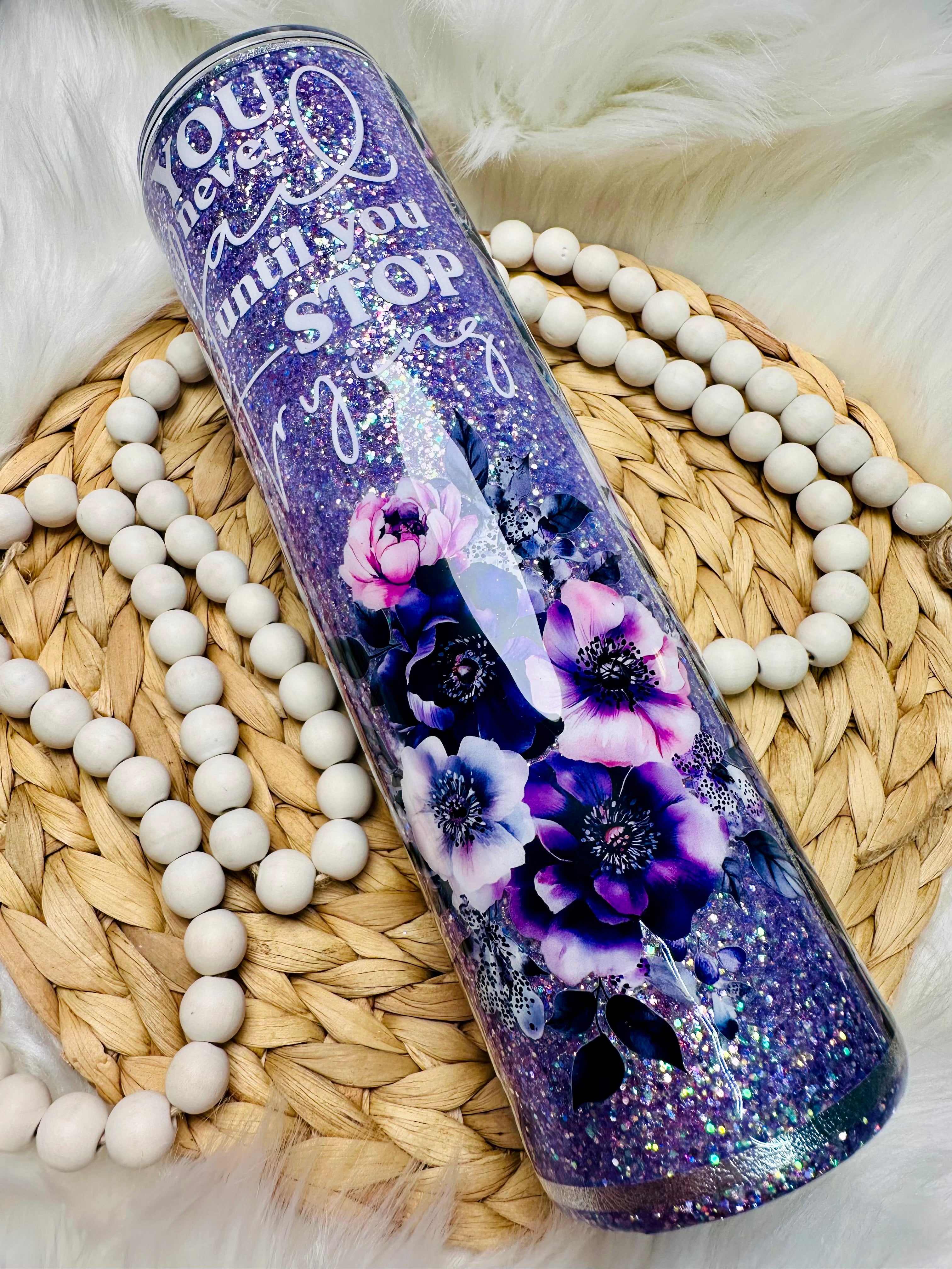 Purple Floral 32oz Plump