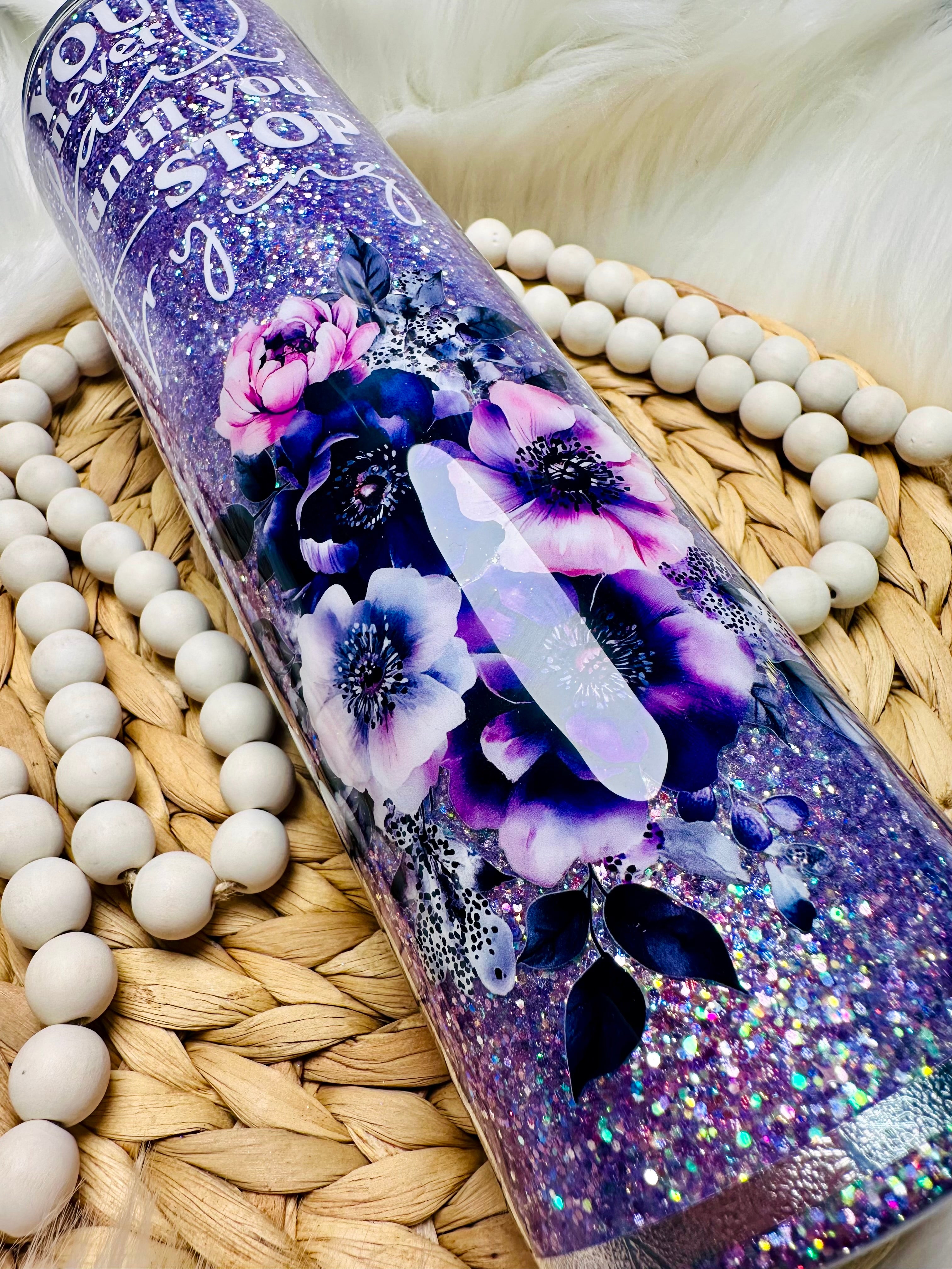 Purple Floral 32oz Plump