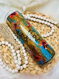 Teal and Gold Be Fierce 20oz