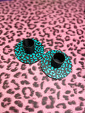 Black and Teal Leopard 3/4 Tumbler Stands (2 pack)