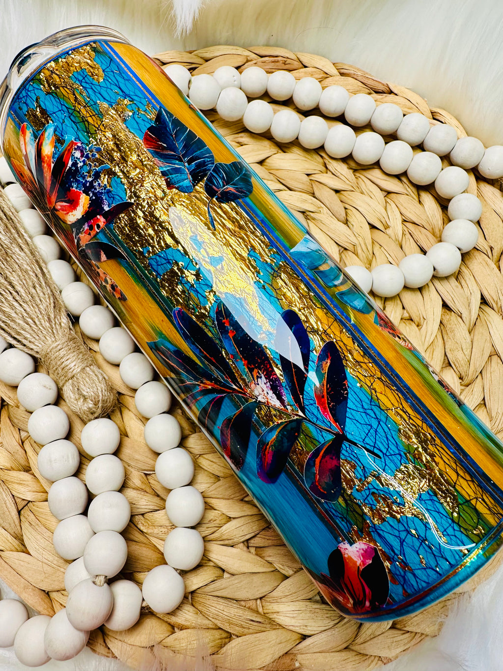 Teal and Gold Be Fierce 20oz