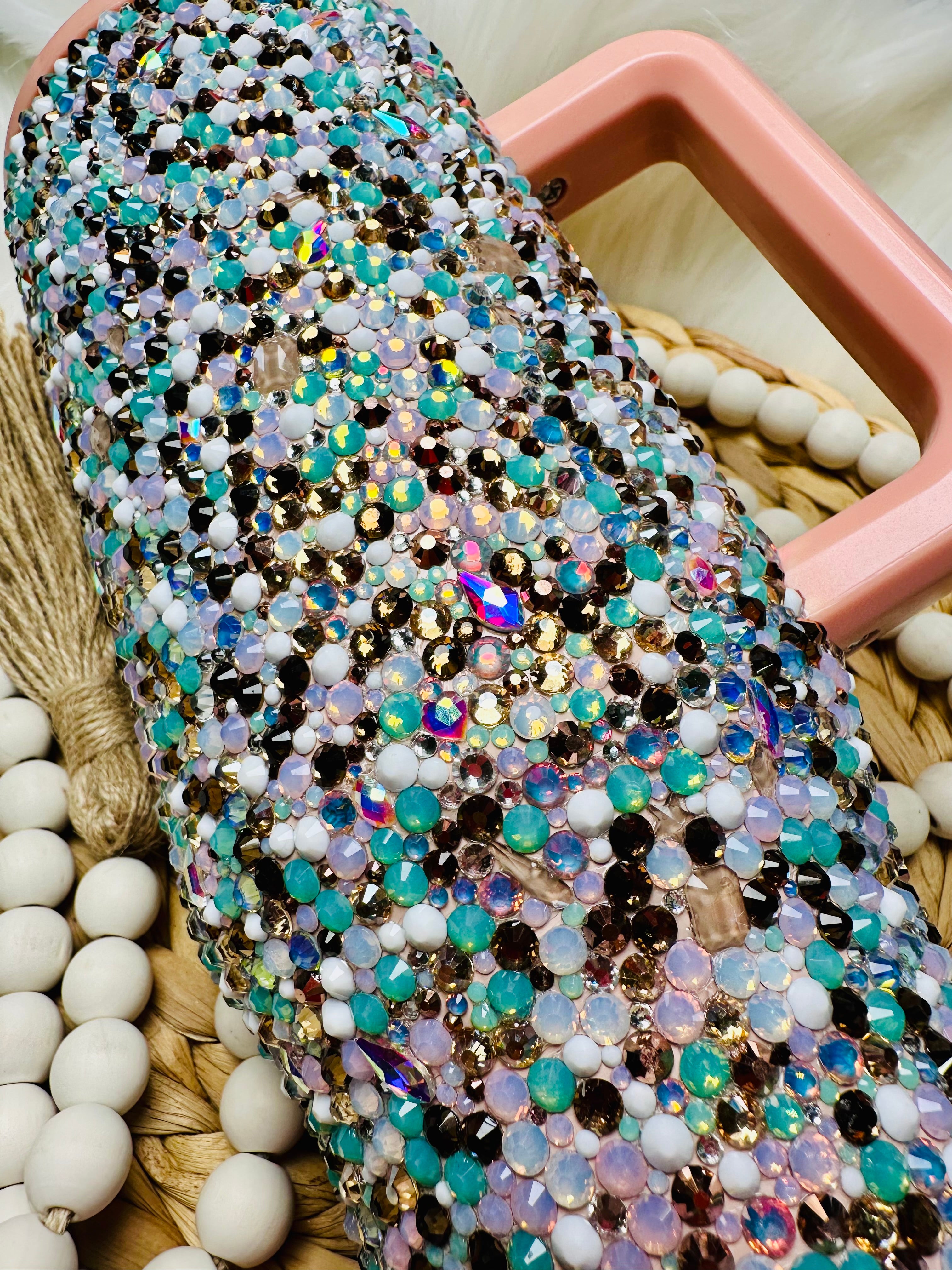 Peachy Boho Rhinestone 40oz